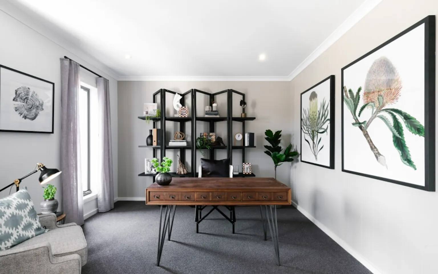 A home office set up in a spare room - which can easily be converted into a bedroom if need be.