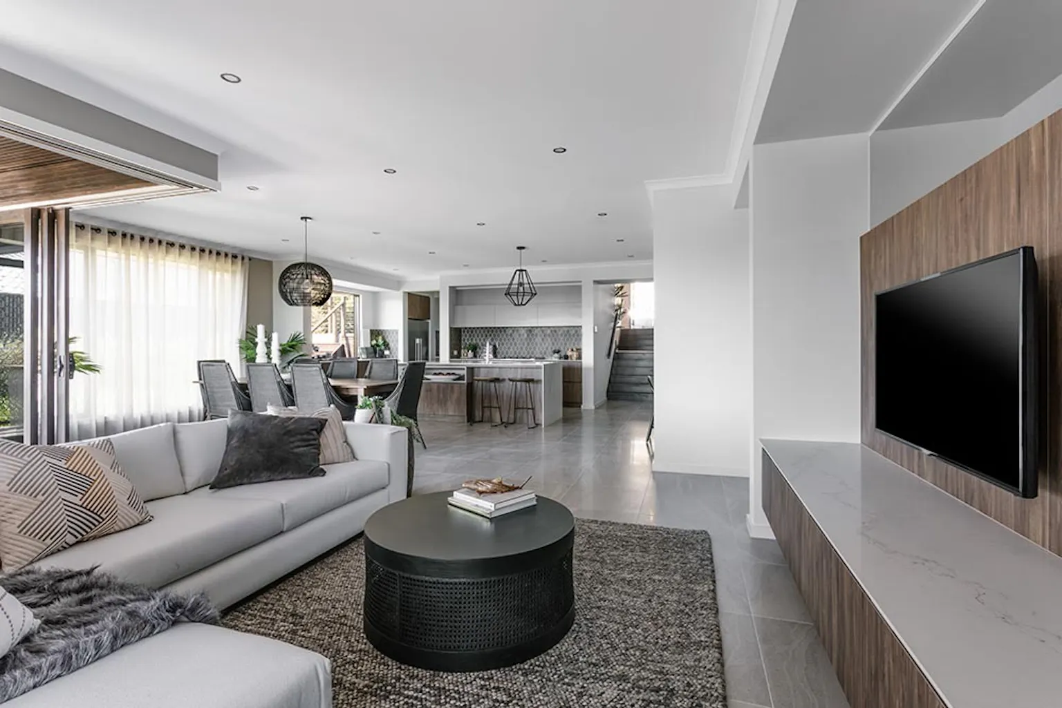 21. Metricon’s Botanica design features a split level home with an open plan living space