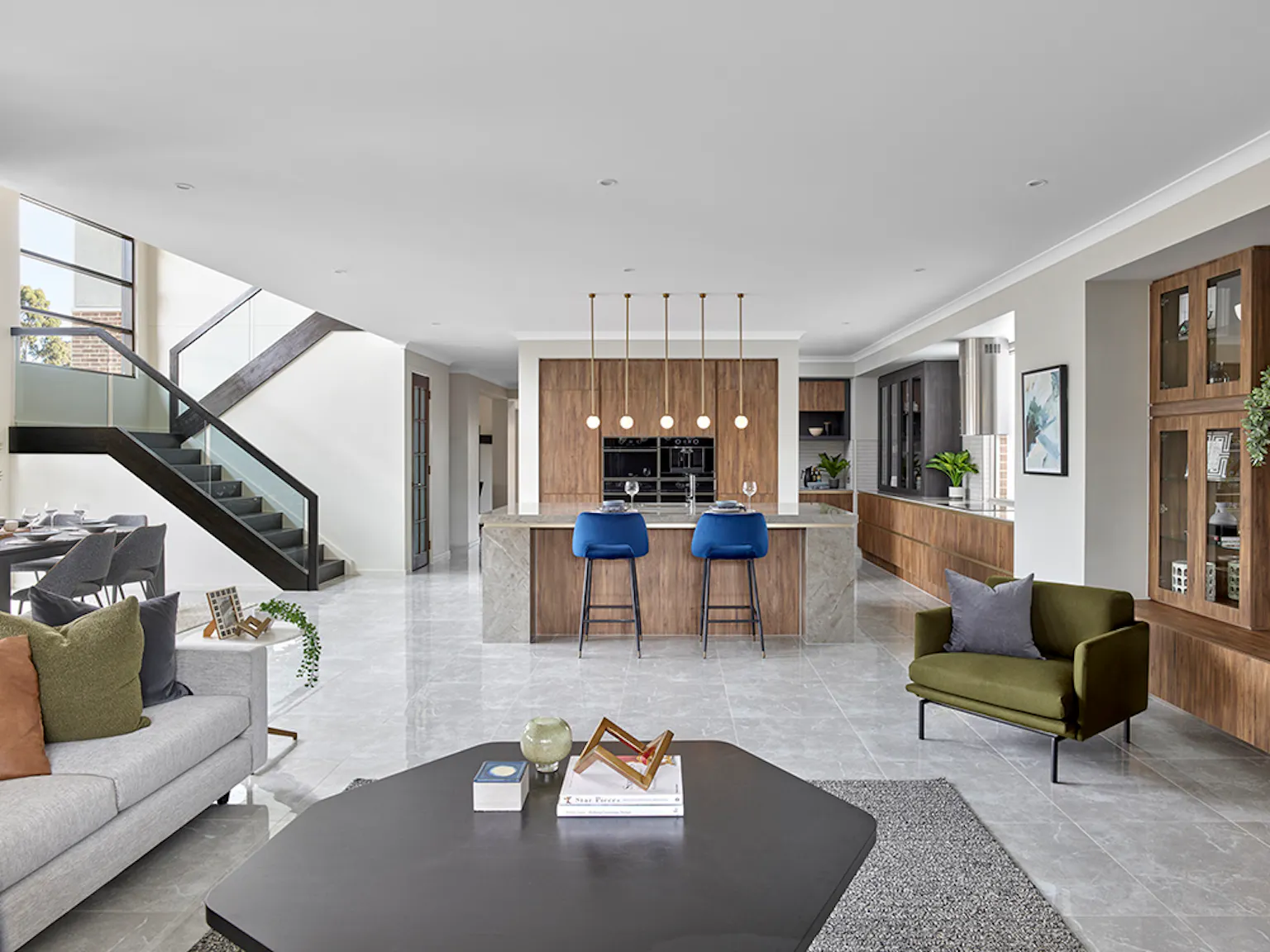 4. The Vantage 48 display home at Deanside includes an open concept staircase in the living area