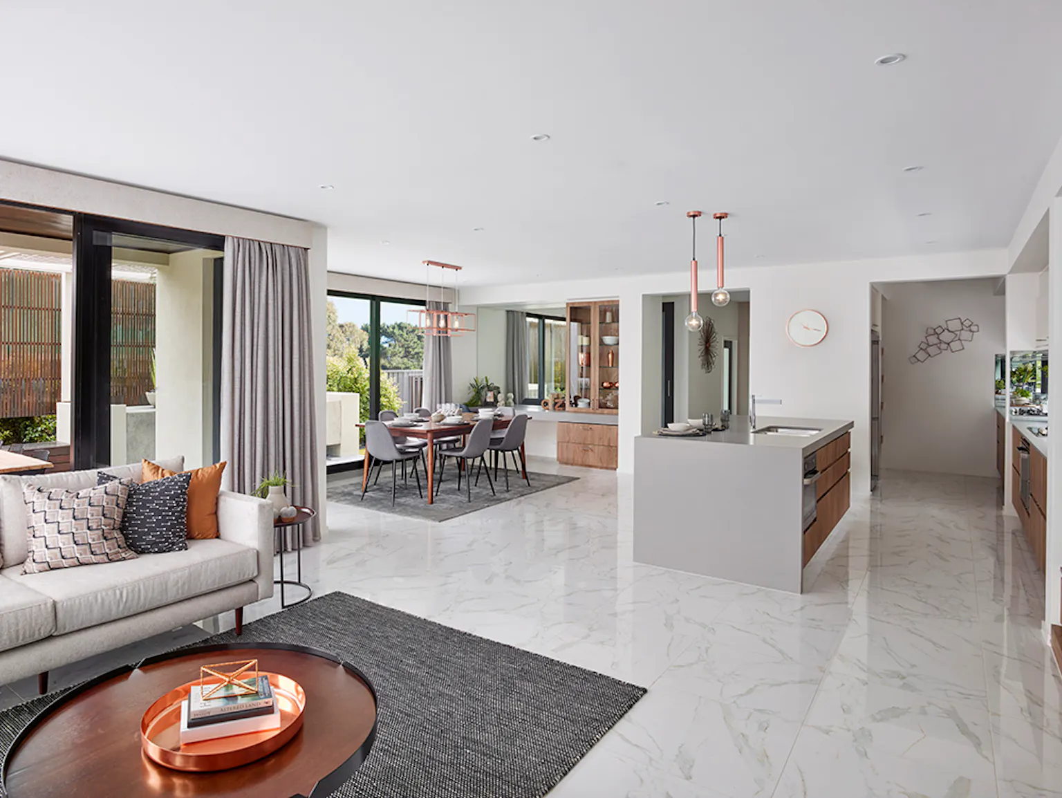 8. The Metro 32 home uses light tiles to make the space look ever bigger