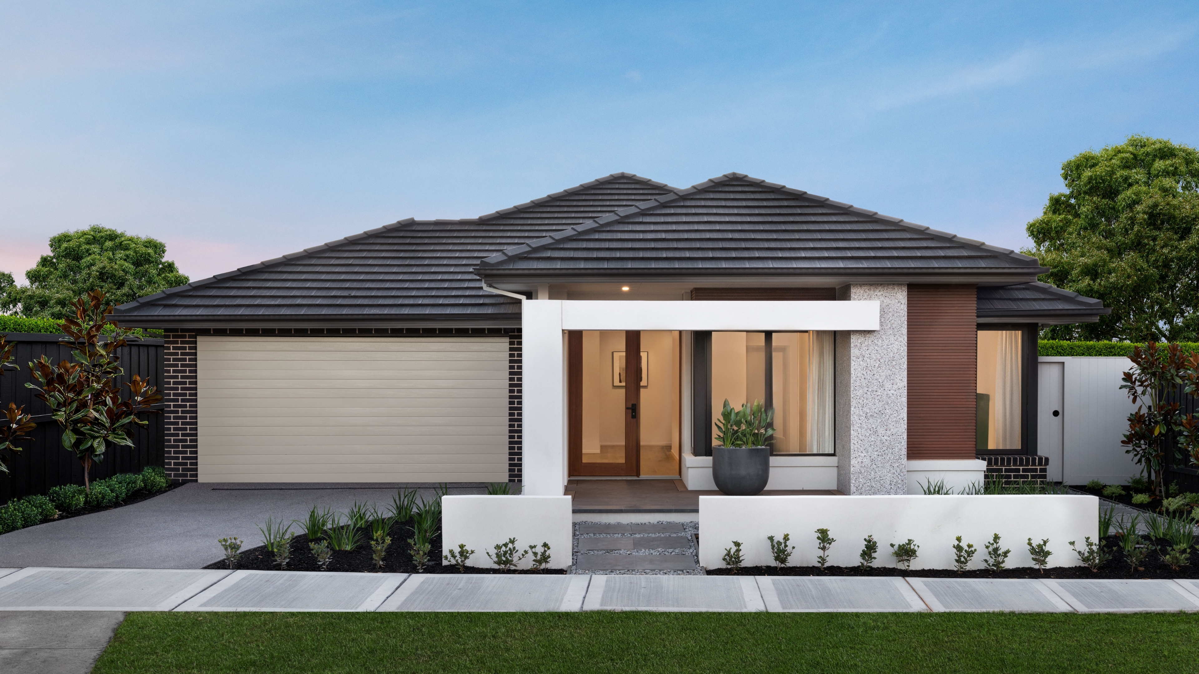Langdon 26 (Escape facade) by Metricon at Aintree
