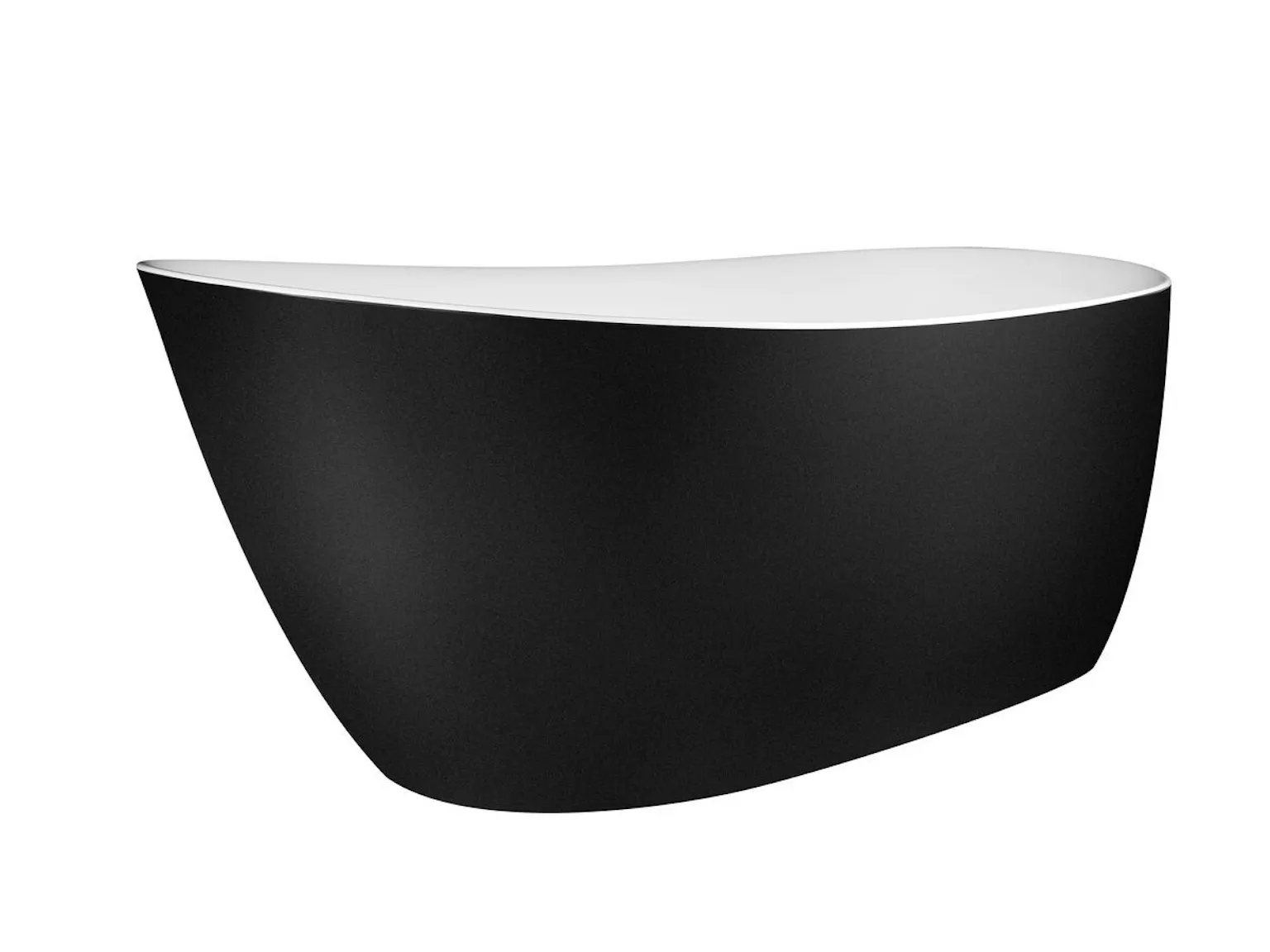The Kado Neue freestanding bath in matte black and white from Reece.